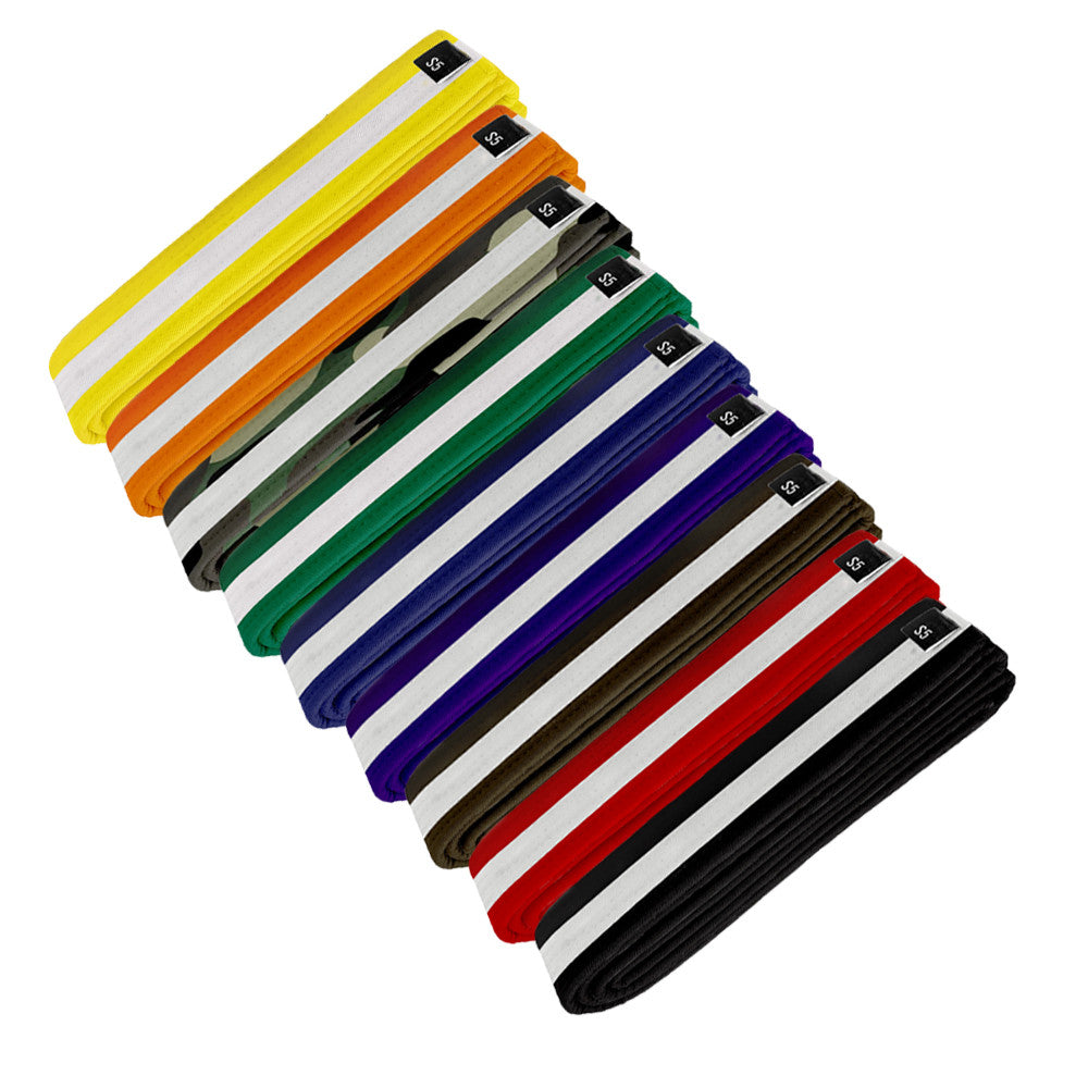 Double Wrap Belt - White Striped - 1.5