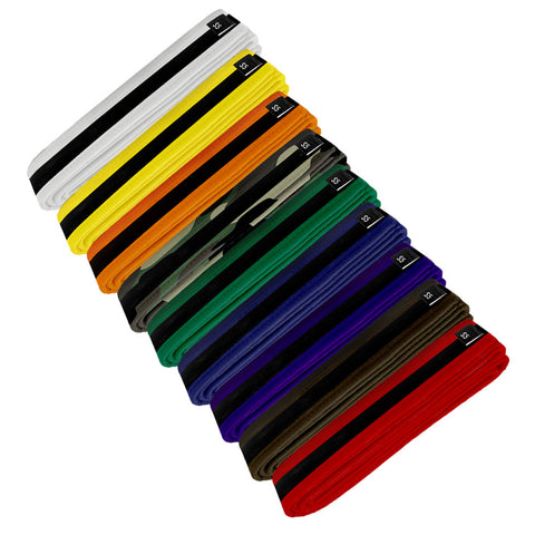 Double Wrap Belt - Black Striped - 1.5" Width